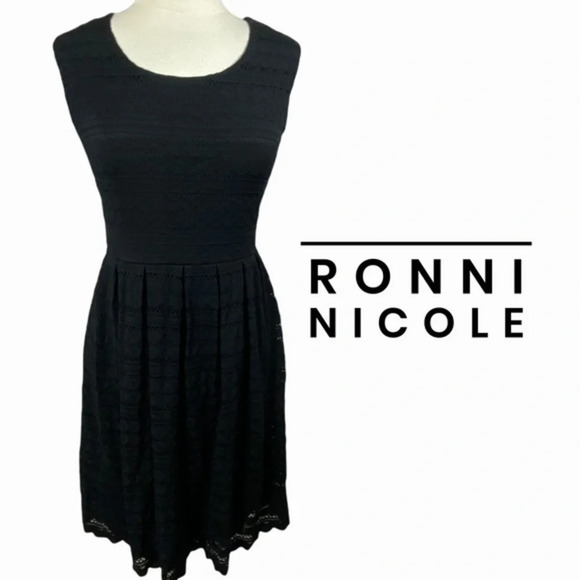 Ronni Nicole Dresses & Skirts - Ronni Nicole black lace fit and flare dress size 8